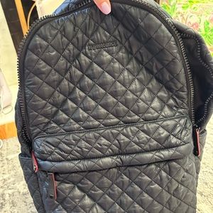 MZ Wallace Black Quilted Backpack